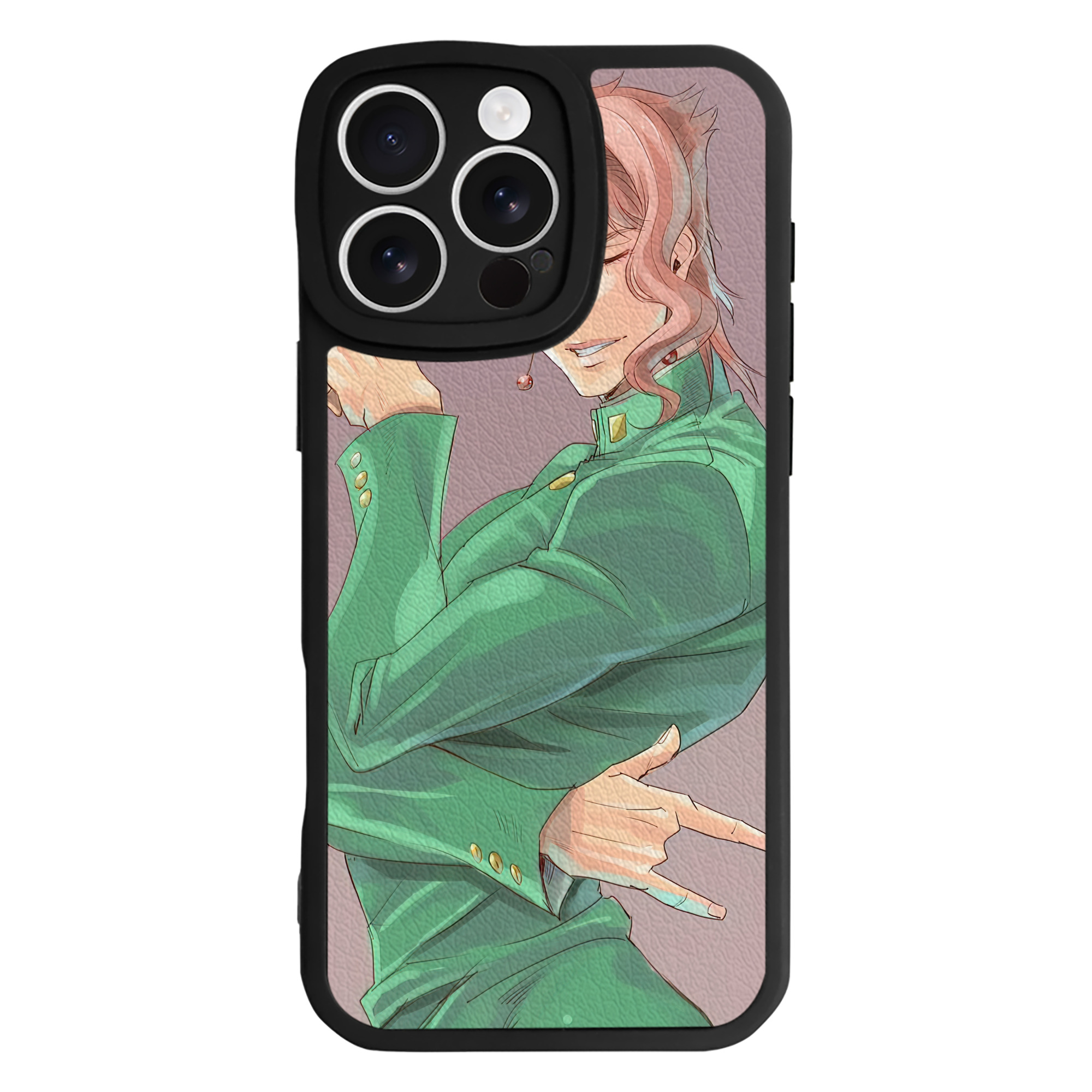 （画像用） ジョジョの奇妙な冒険 JoJo's Bizarre Adventure 【iPhone 16シリーズ対応】シリコンスマホケース（レザー調） 材質：シリコン